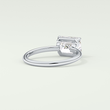 2.0 CT Emerald Cut Solitaire Lab Grown Diamond Engagement Ring 14