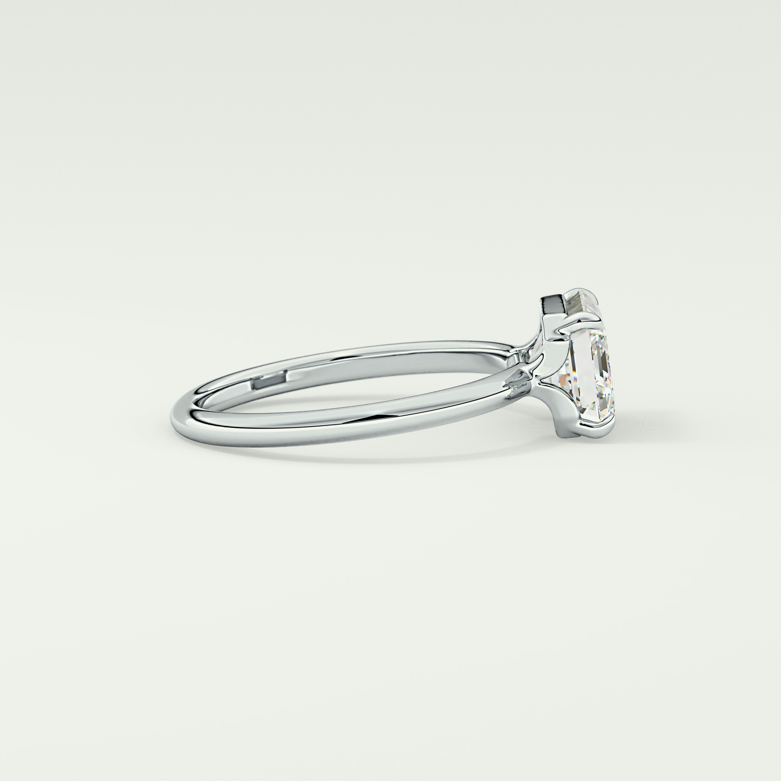 2.0 CT Emerald Cut Solitaire Lab Grown Diamond Engagement Ring 15