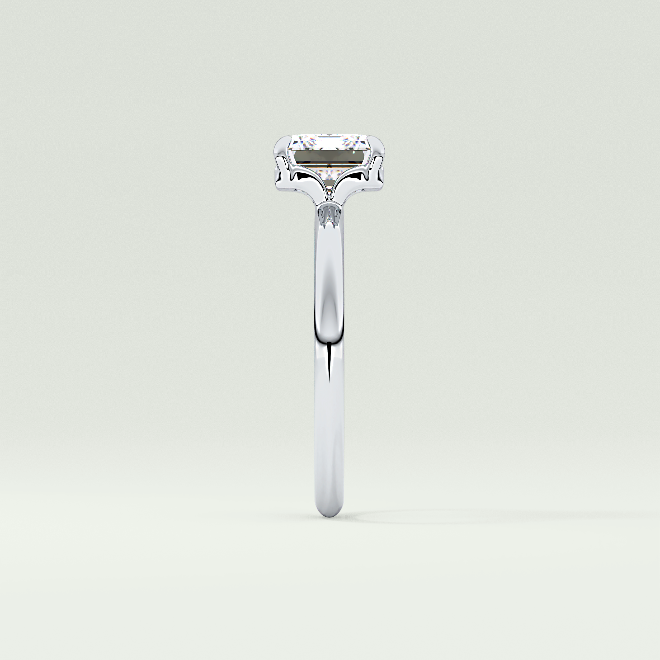 2.0 CT Emerald Cut Solitaire Lab Grown Diamond Engagement Ring 16