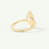 2.0 CT Marquise Cut Solitaire Moissanite Engagement Ring