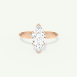 2.0 CT Marquise Cut Solitaire Moissanite Engagement Ring