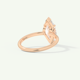 2.0 CT Marquise Cut Solitaire Moissanite Engagement Ring