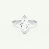 2.0 CT Marquise Cut Solitaire Moissanite Engagement Ring