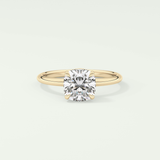 2.0 CT Cushion Cut Solitaire Lab-Grown Diamond Engagement Ring 1