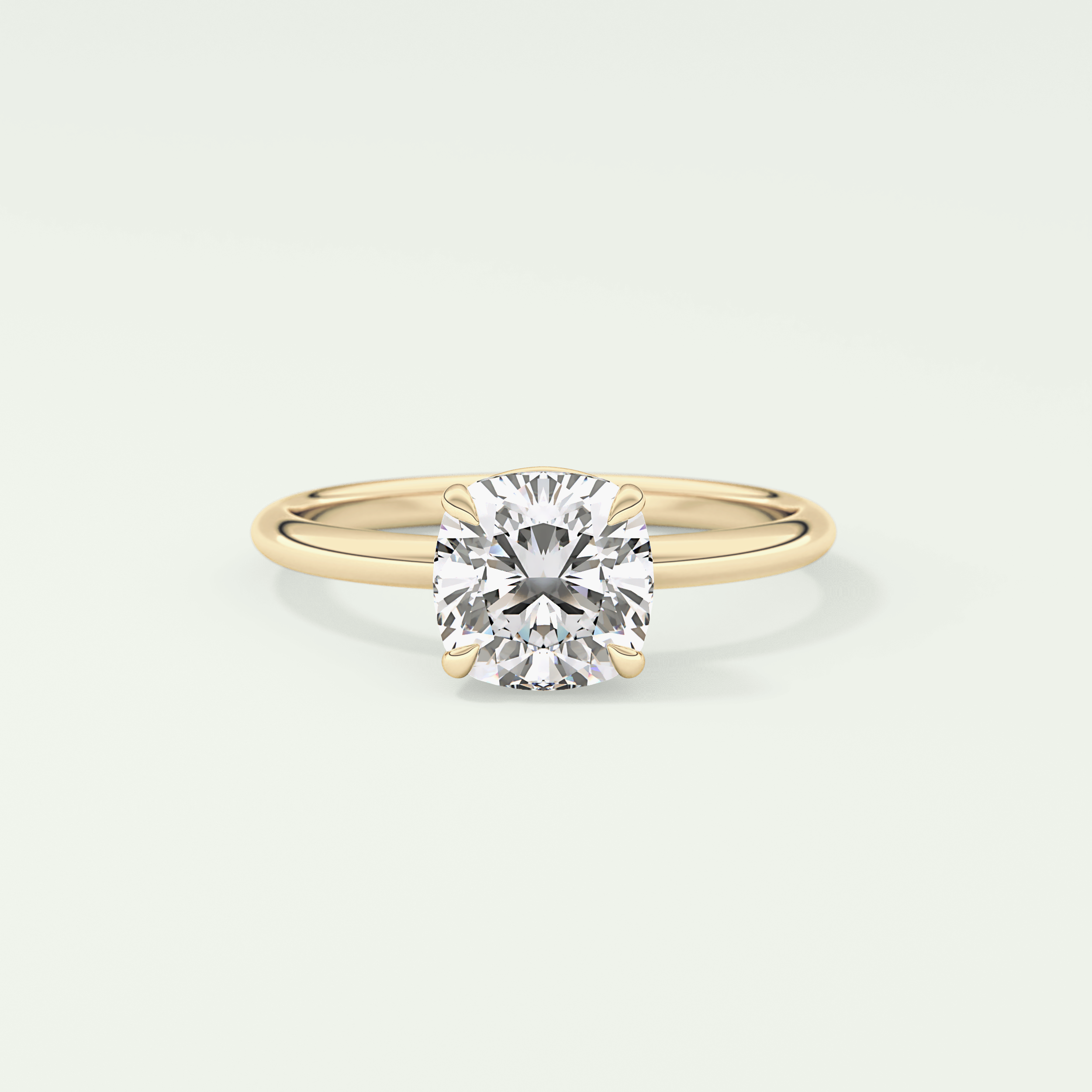 2.0 CT Cushion Cut Solitaire Lab-Grown Diamond Engagement Ring 1