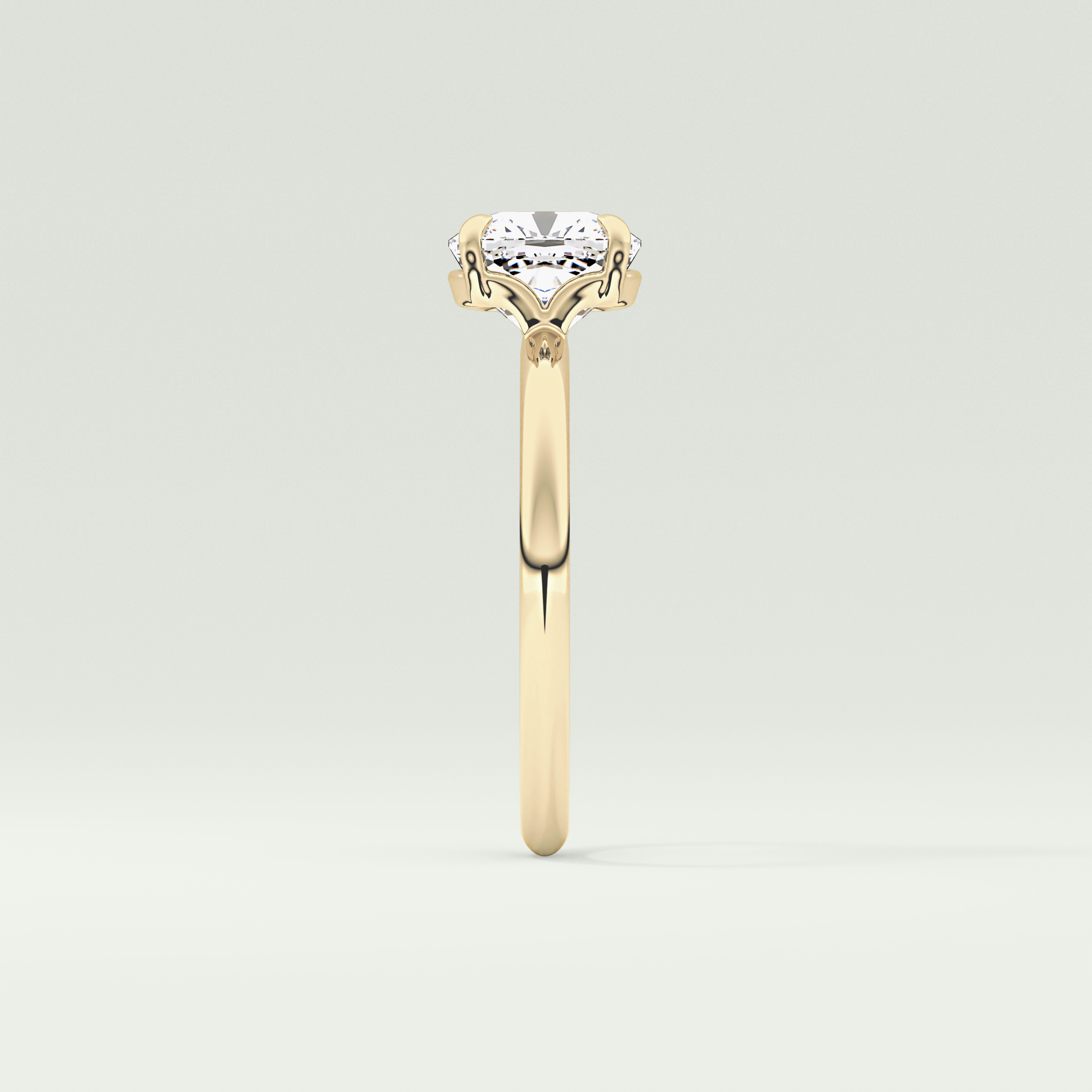 2.0 CT Cushion Cut Solitaire Lab-Grown Diamond Engagement Ring 4