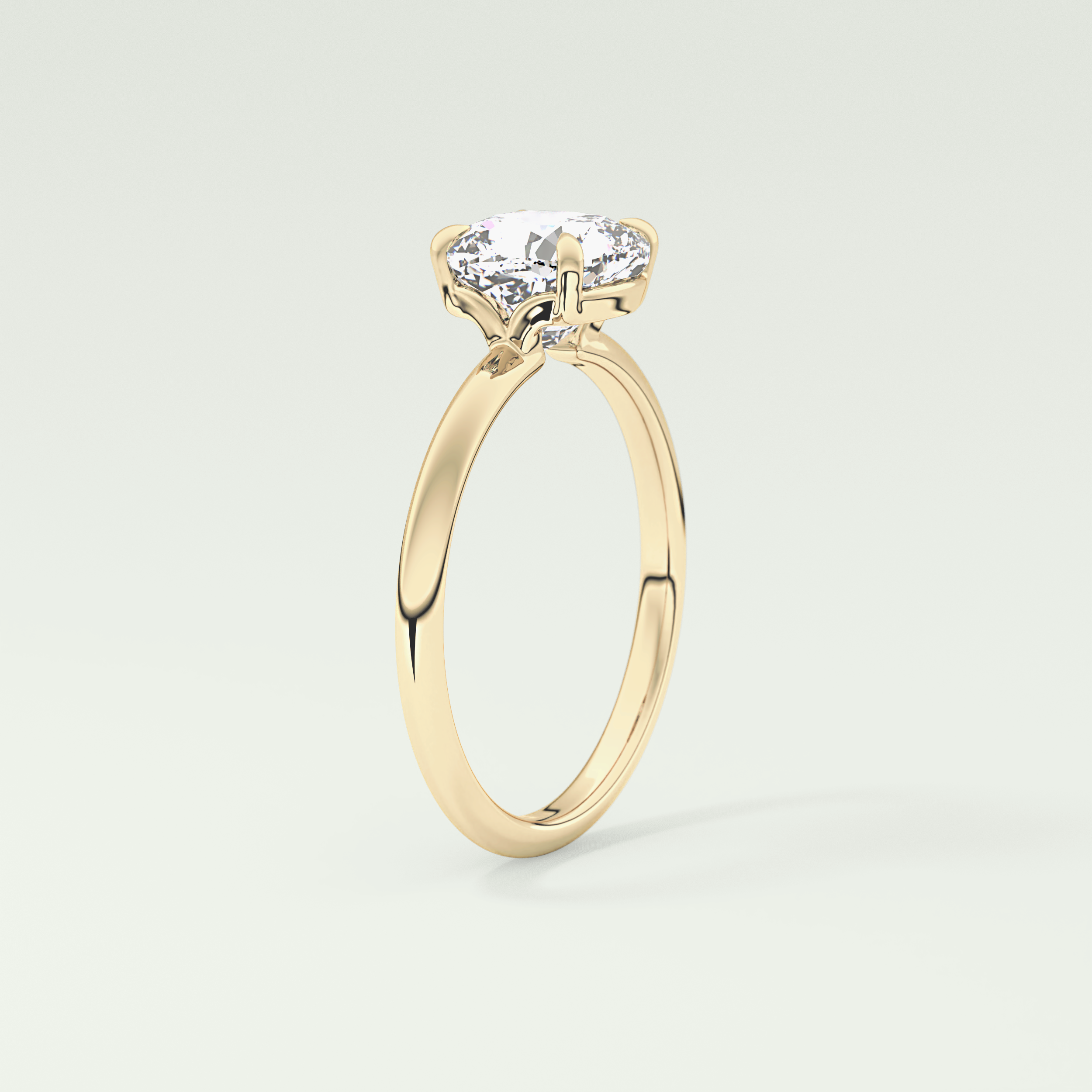 2.0 CT Cushion Cut Solitaire Lab-Grown Diamond Engagement Ring 5