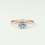 2.0 CT Cushion Cut Solitaire Lab-Grown Diamond Engagement Ring 7