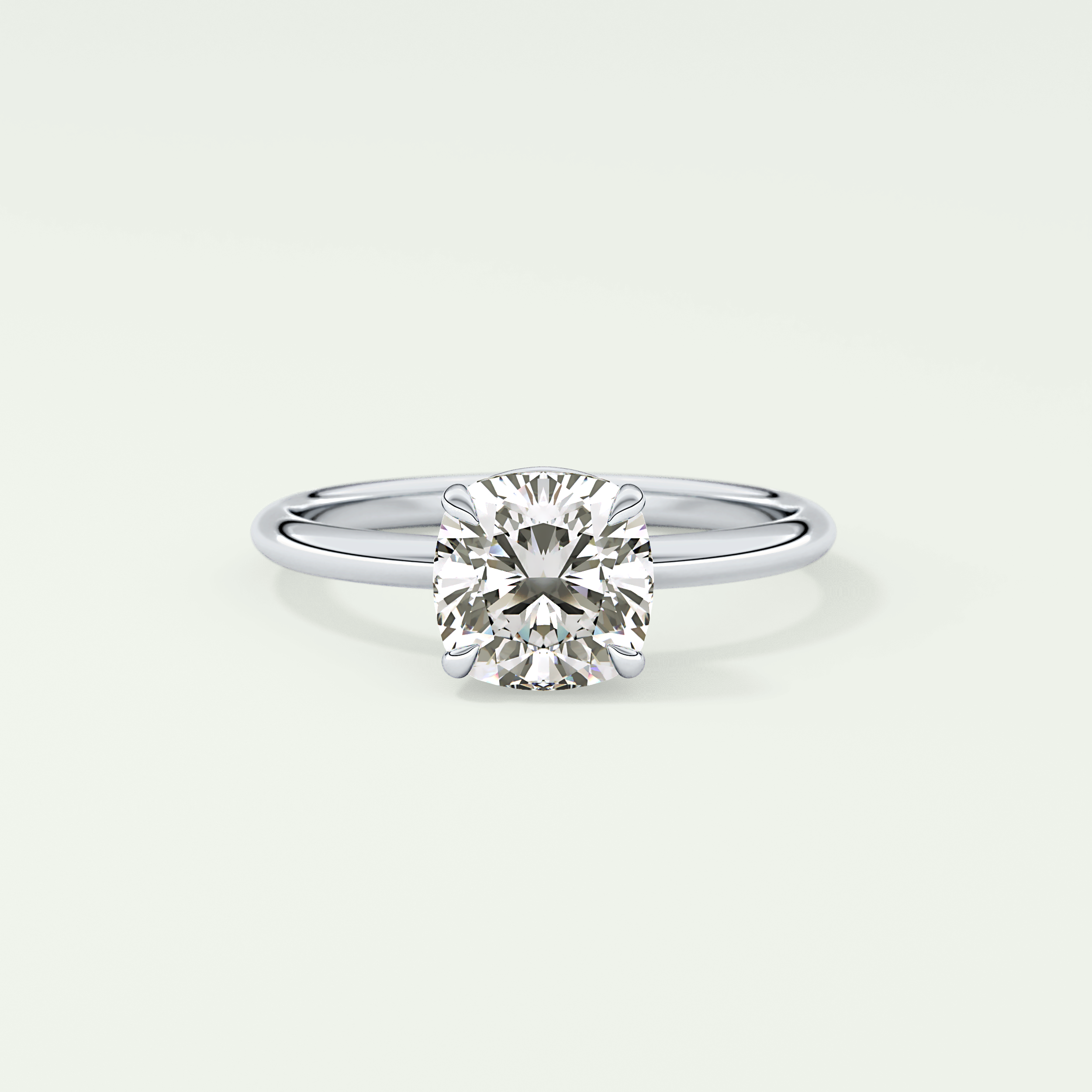2.0 CT Cushion Cut Solitaire Lab-Grown Diamond Engagement Ring 13