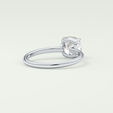 2.0 CT Cushion Cut Solitaire Lab-Grown Diamond Engagement Ring 14