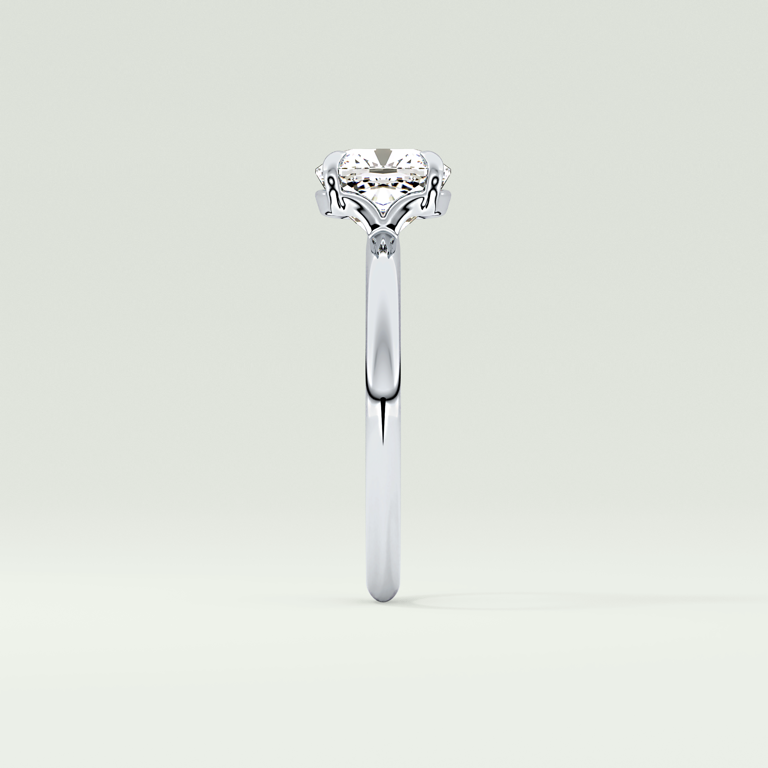 2.0 CT Cushion Cut Solitaire Lab-Grown Diamond Engagement Ring 16