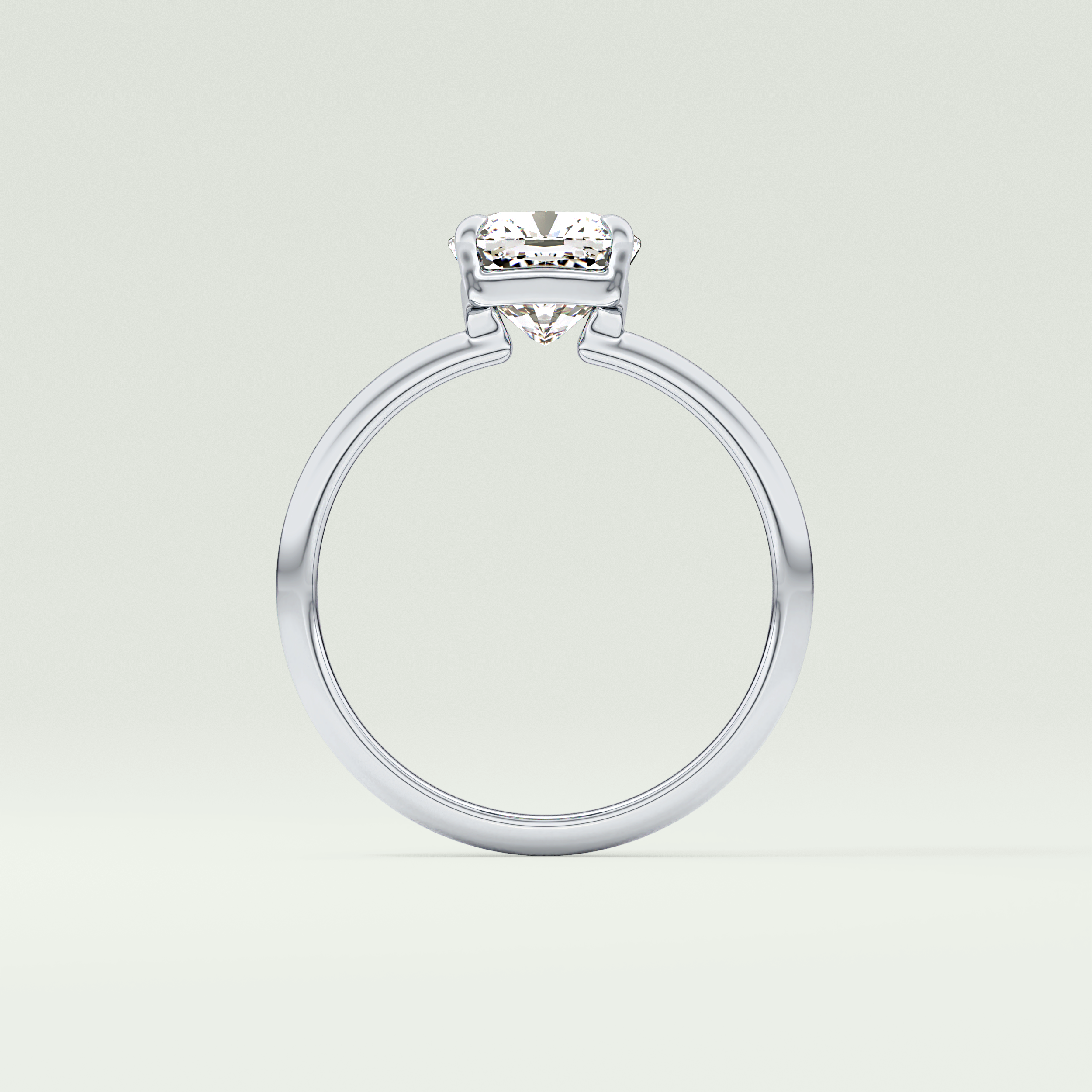 2.0 CT Cushion Cut Solitaire Lab-Grown Diamond Engagement Ring 18