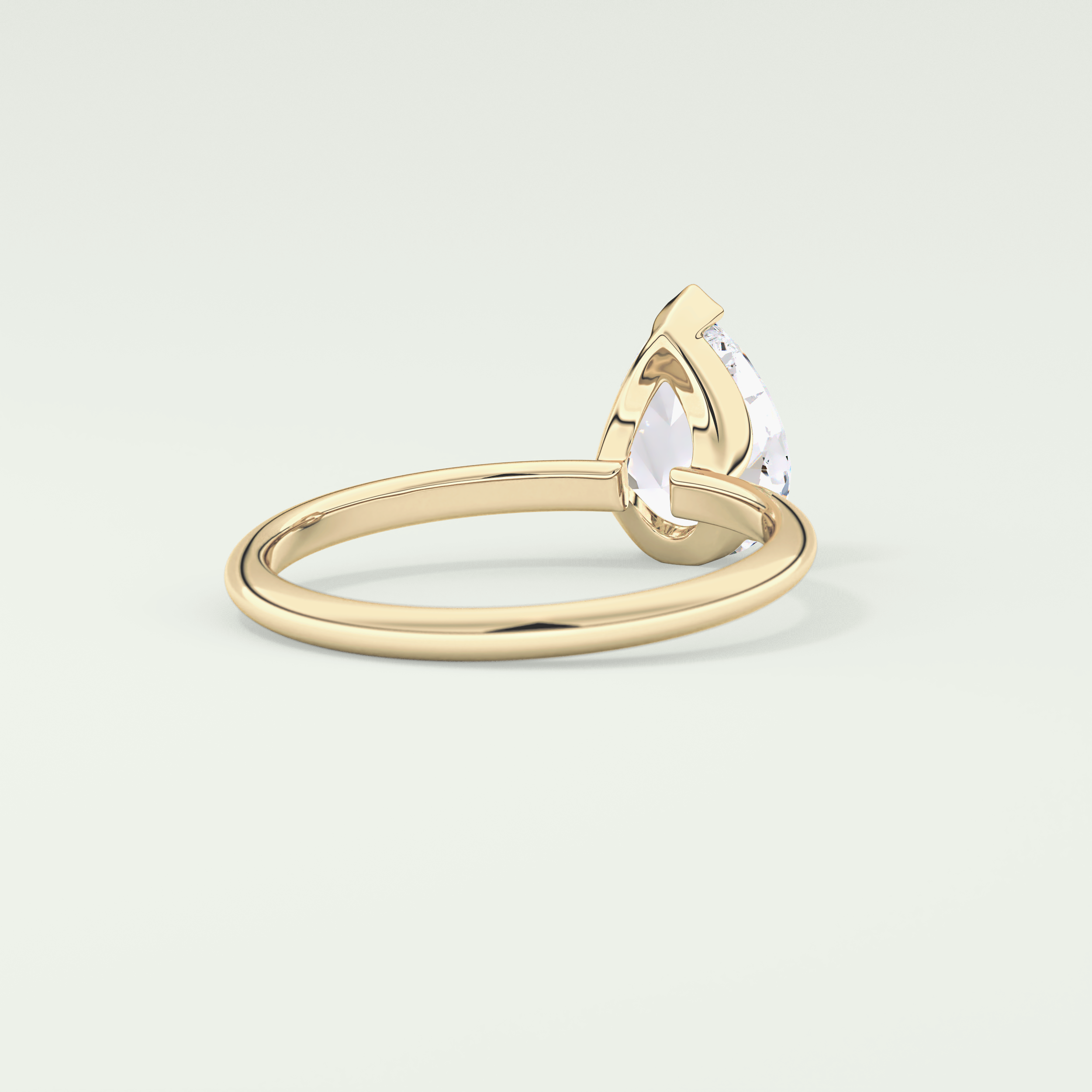 2.0 CT Pear Cut Solitaire Lab-Grown Diamond Engagement Ring 2