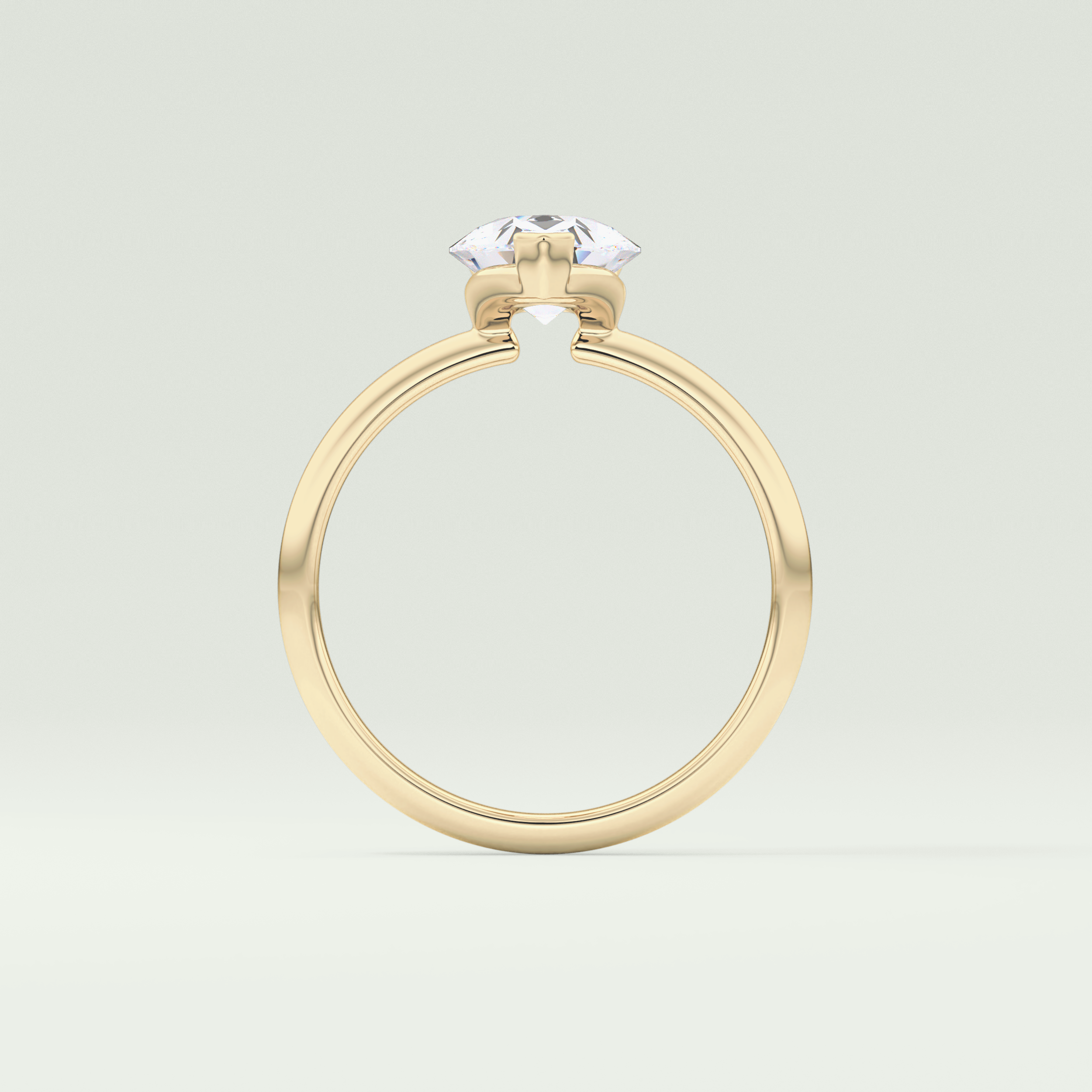 2.0 CT Pear Cut Solitaire Lab-Grown Diamond Engagement Ring 6