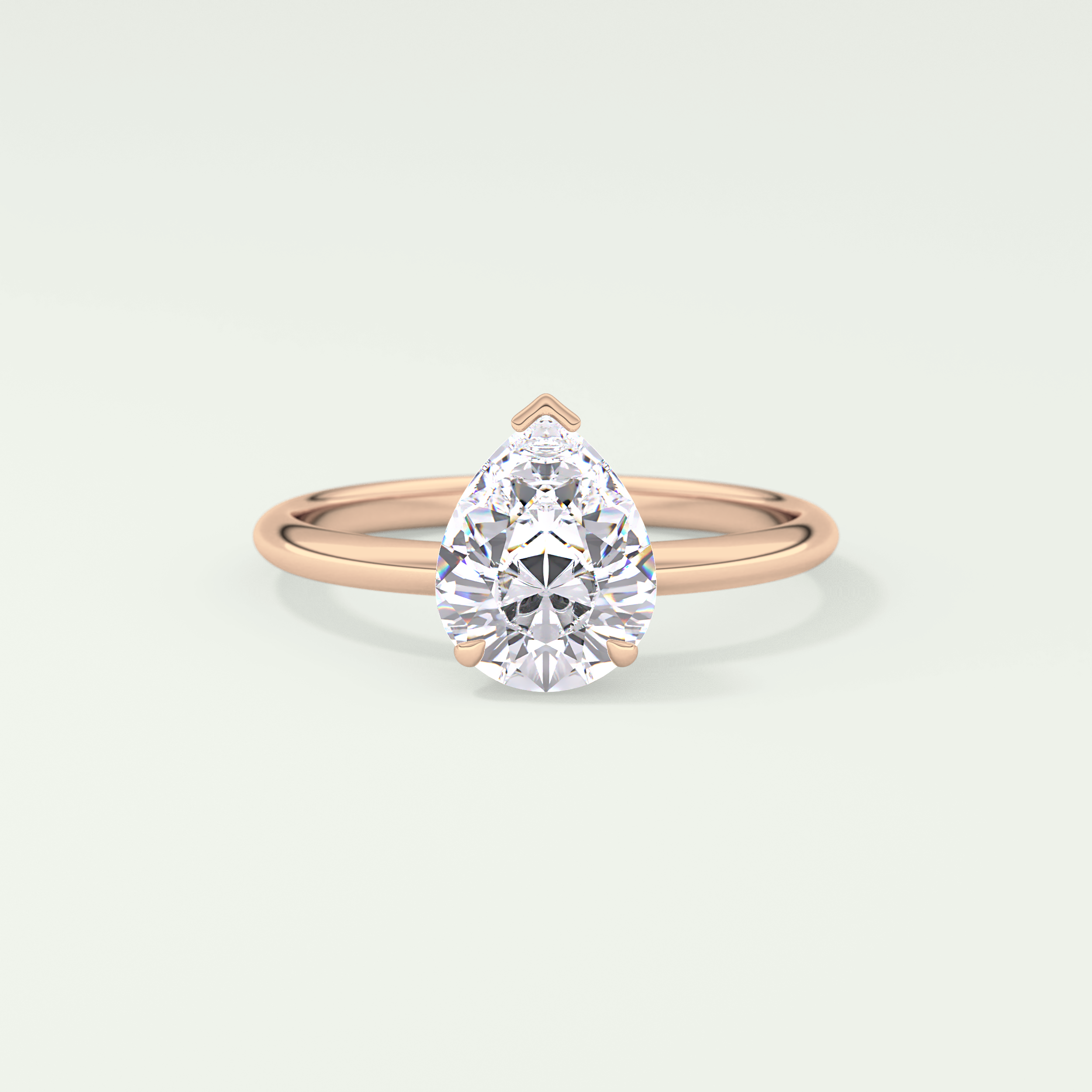 2.0 CT Pear Cut Solitaire Lab-Grown Diamond Engagement Ring 7