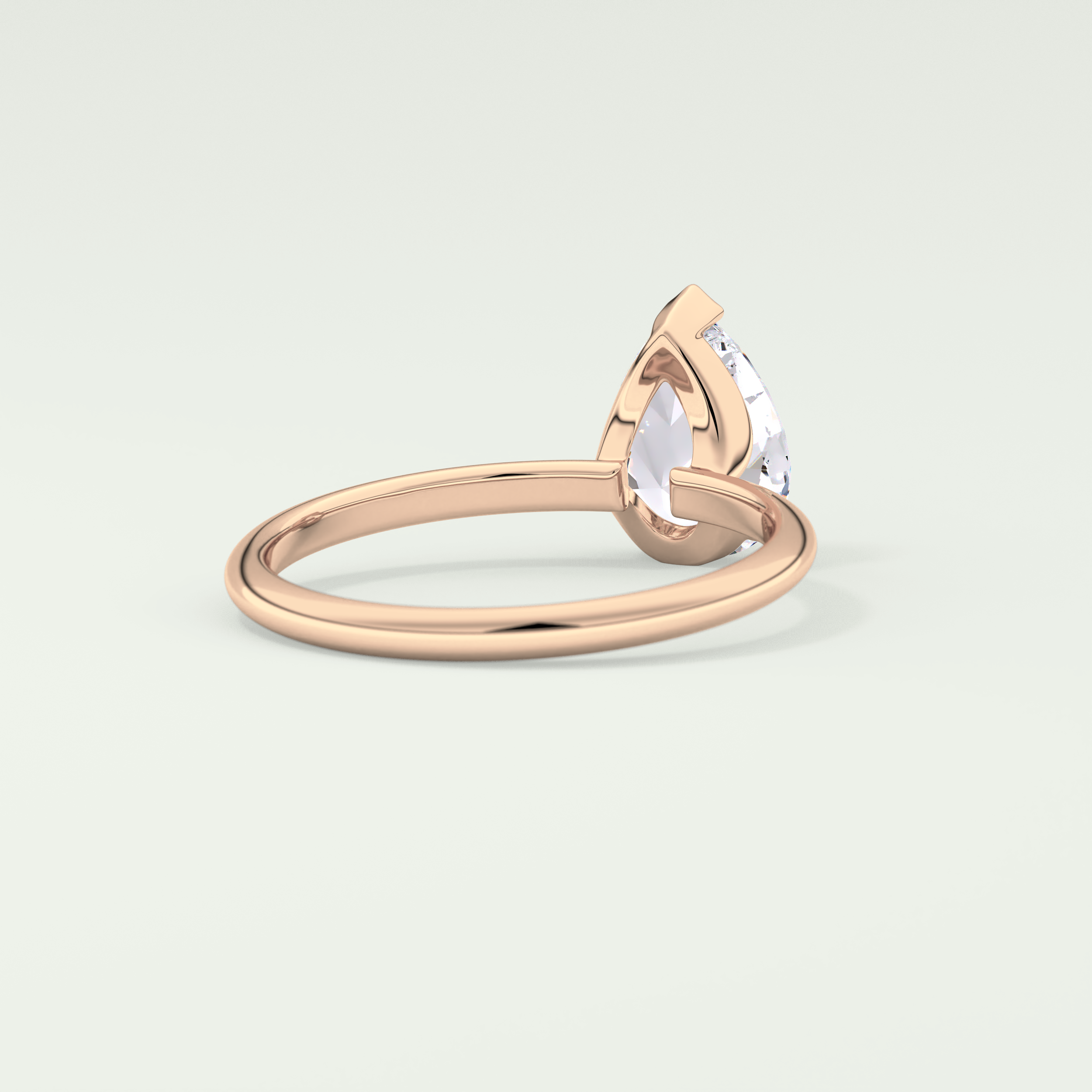 2.0 CT Pear Cut Solitaire Lab-Grown Diamond Engagement Ring 8