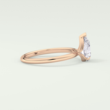 2.0 CT Pear Cut Solitaire Lab-Grown Diamond Engagement Ring 9