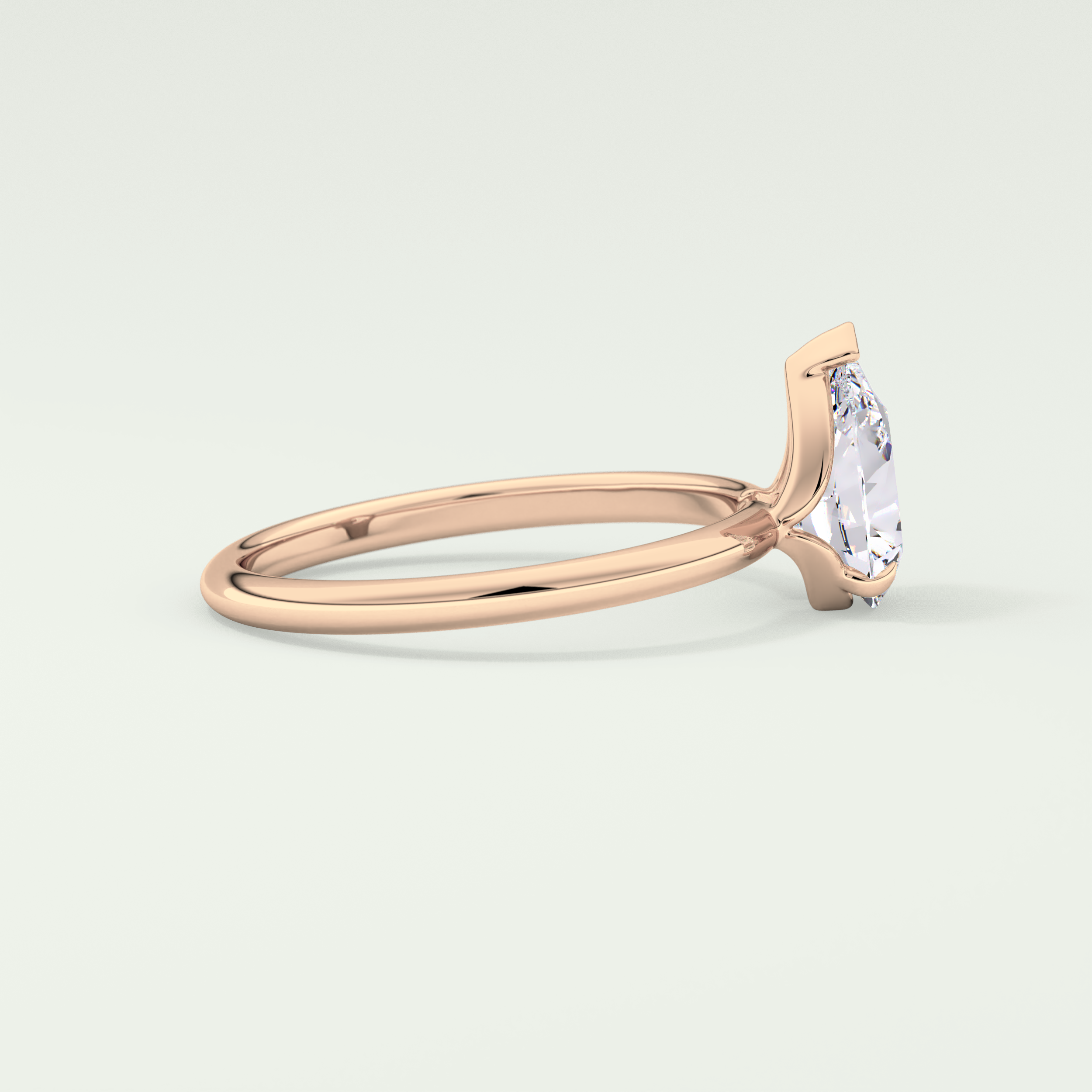 2.0 CT Pear Cut Solitaire Lab-Grown Diamond Engagement Ring 9