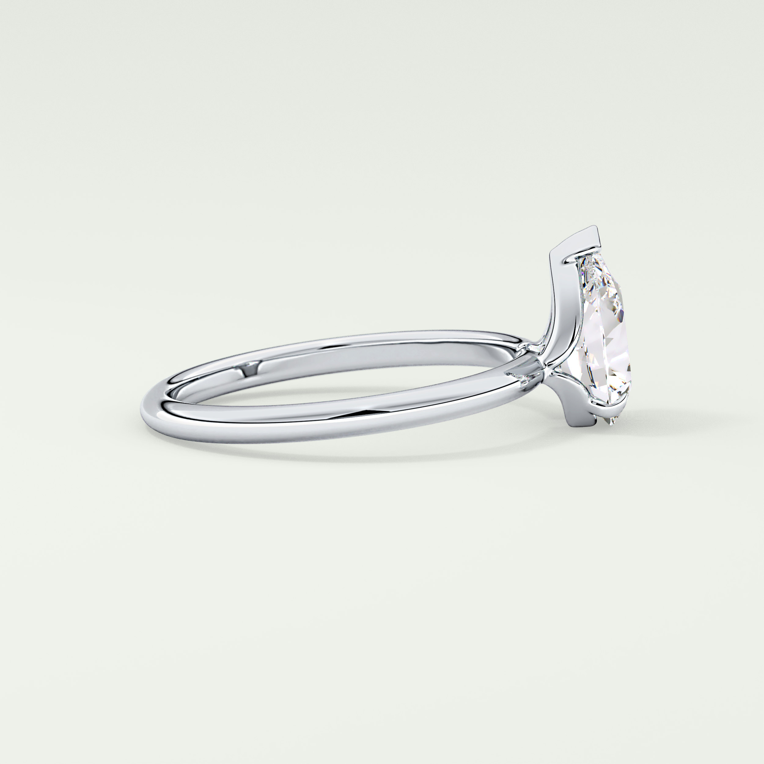 2.0 CT Pear Cut Solitaire Lab-Grown Diamond Engagement Ring 15