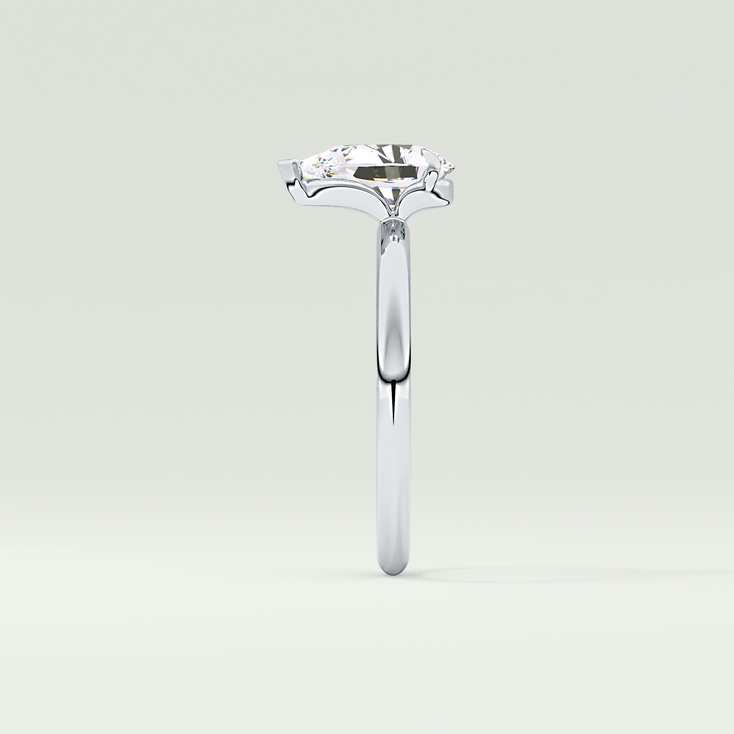 2.0 CT Pear Cut Solitaire Lab-Grown Diamond Engagement Ring 16