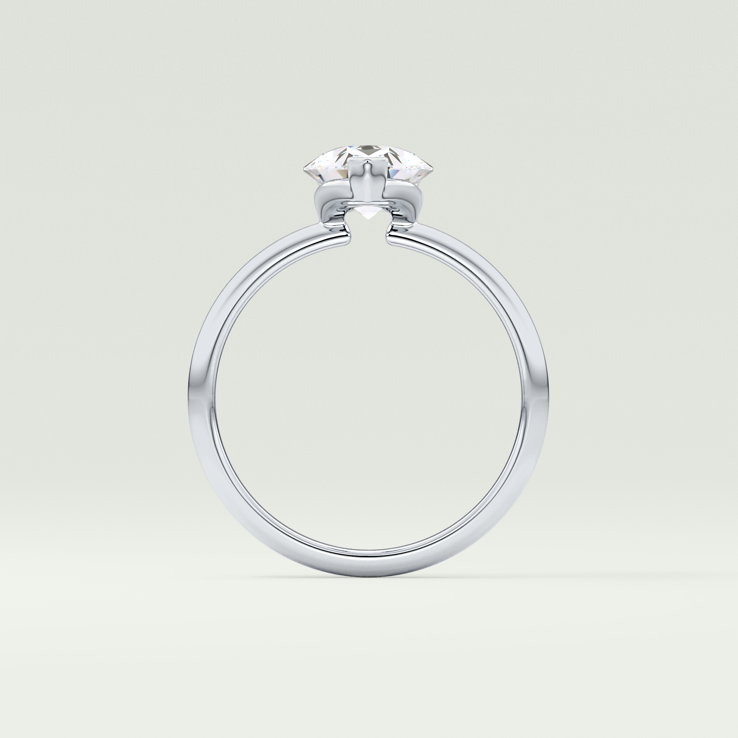 2.0 CT Pear Cut Solitaire Lab-Grown Diamond Engagement Ring 18