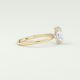 2.0 CT Oval Cut Hidden Halo Lab-Grown Diamond Engagement Ring 3