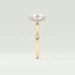 2.0 CT Oval Cut Hidden Halo Lab-Grown Diamond Engagement Ring 4
