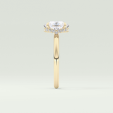2.0 CT Oval Cut Hidden Halo Lab-Grown Diamond Engagement Ring 4