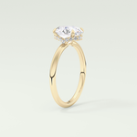 2.0 CT Oval Cut Hidden Halo Lab-Grown Diamond Engagement Ring 5