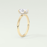 2.0 CT Oval Cut Hidden Halo Lab-Grown Diamond Engagement Ring 5