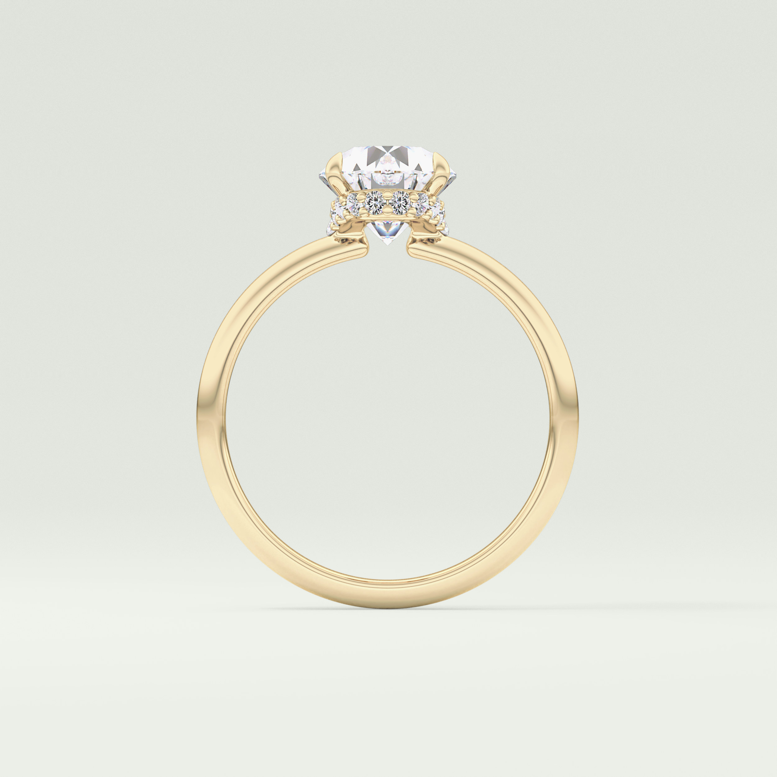 2.0 CT Oval Cut Hidden Halo Lab-Grown Diamond Engagement Ring 6