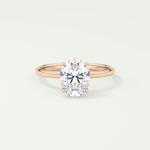 2.0 CT Oval Cut Hidden Halo Lab-Grown Diamond Engagement Ring 7