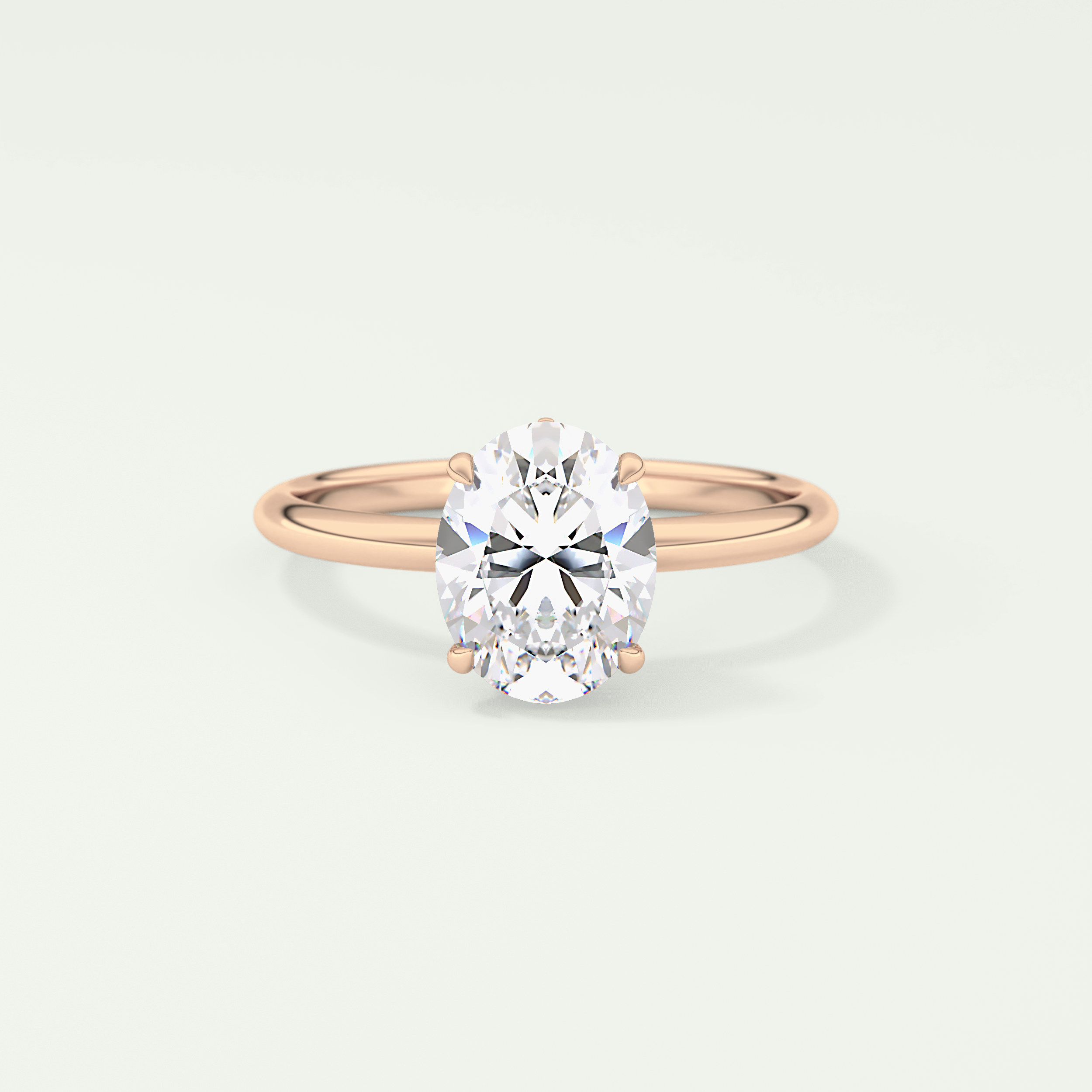 2.0 CT Oval Cut Hidden Halo Lab-Grown Diamond Engagement Ring 7
