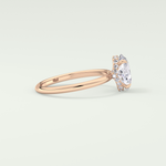 2.0 CT Oval Cut Hidden Halo Lab-Grown Diamond Engagement Ring 9