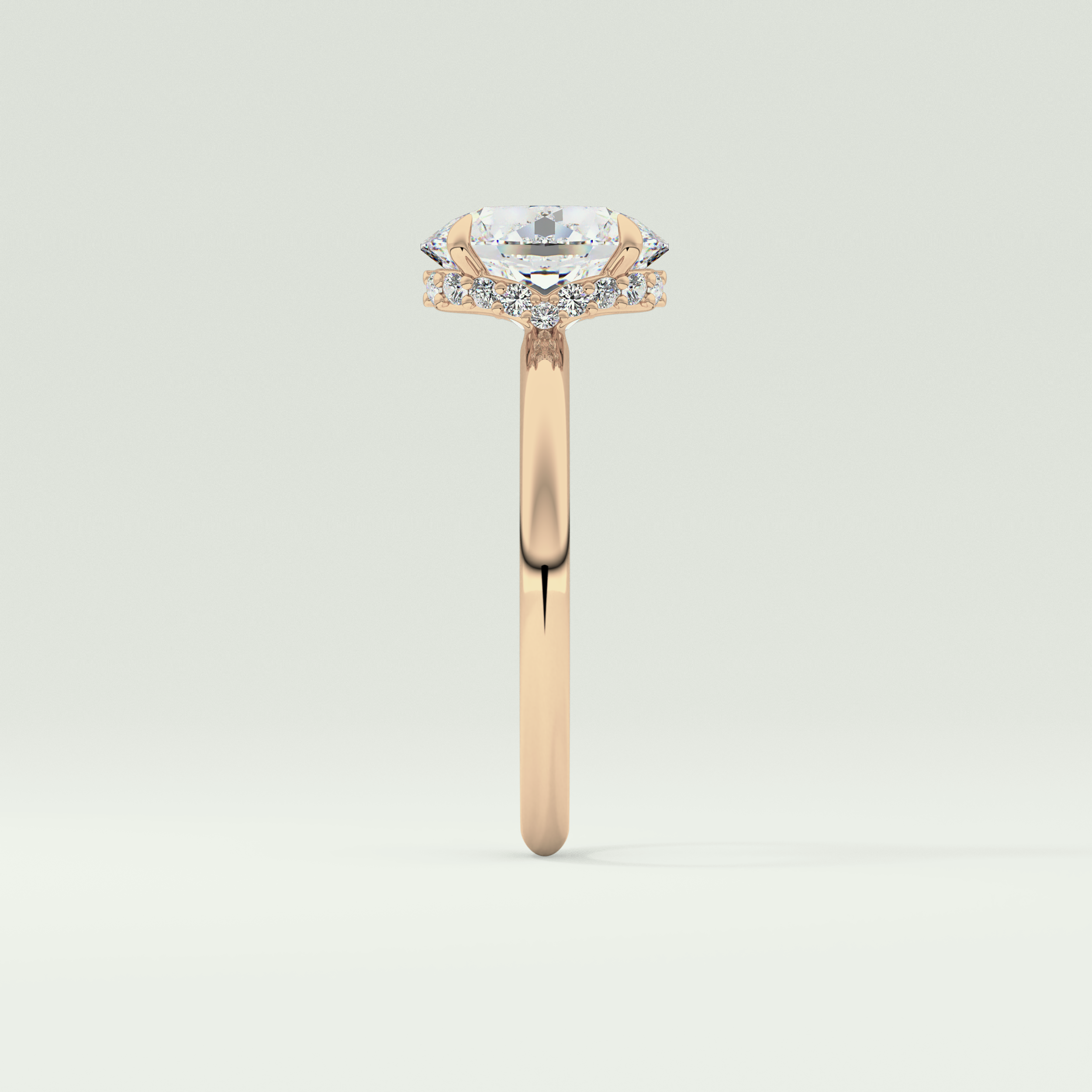 2.0 CT Oval Cut Hidden Halo Lab-Grown Diamond Engagement Ring 10