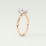 2.0 CT Oval Cut Hidden Halo Lab-Grown Diamond Engagement Ring 11