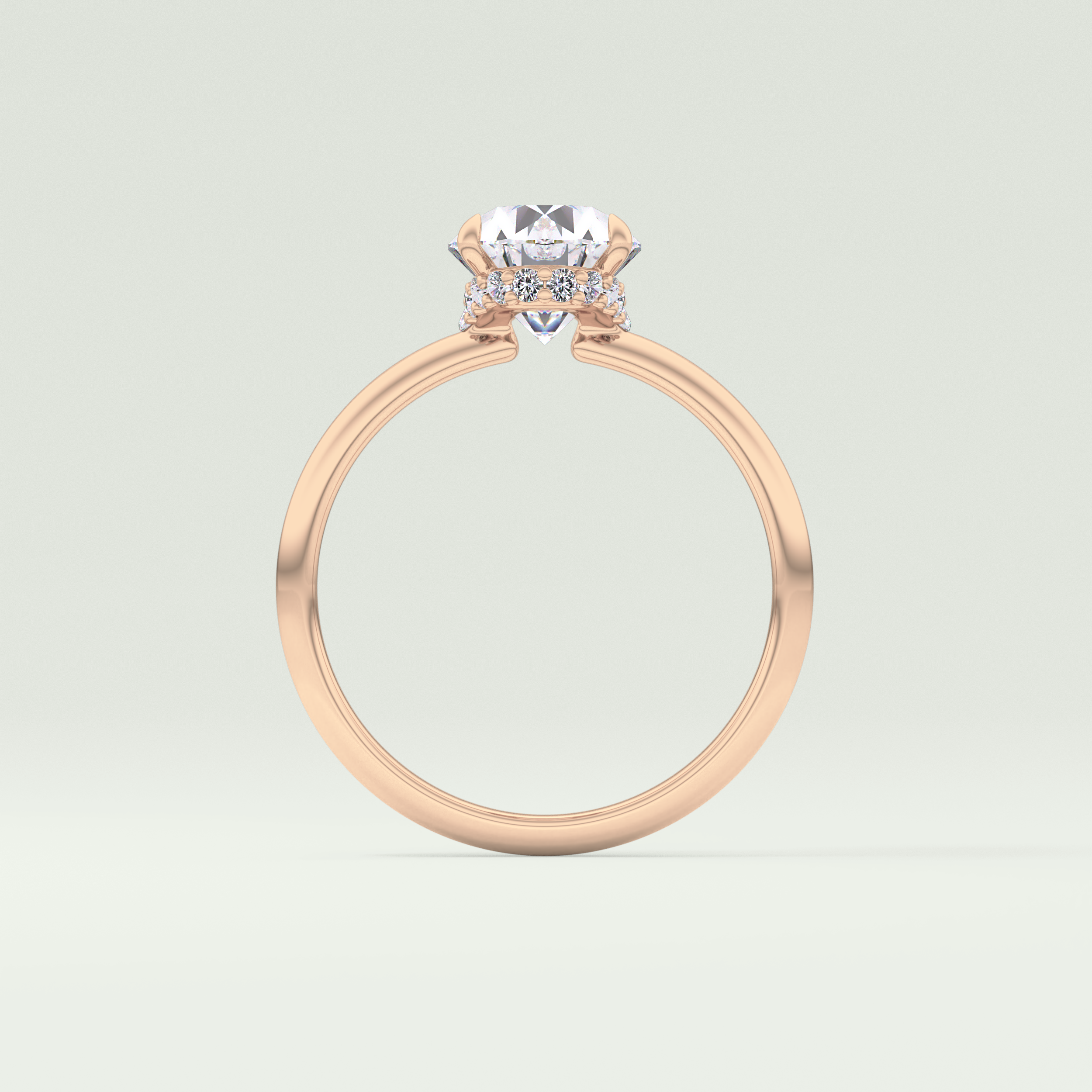 2.0 CT Oval Cut Hidden Halo Lab-Grown Diamond Engagement Ring 12