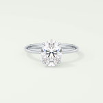 2.0 CT Oval Cut Hidden Halo Lab-Grown Diamond Engagement Ring 13