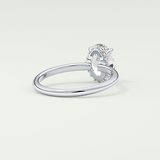 2.0 CT Oval Cut Hidden Halo Lab-Grown Diamond Engagement Ring 14