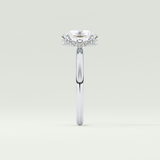2.0 CT Oval Cut Hidden Halo Lab-Grown Diamond Engagement Ring 16