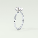 2.0 CT Oval Cut Hidden Halo Lab-Grown Diamond Engagement Ring 17