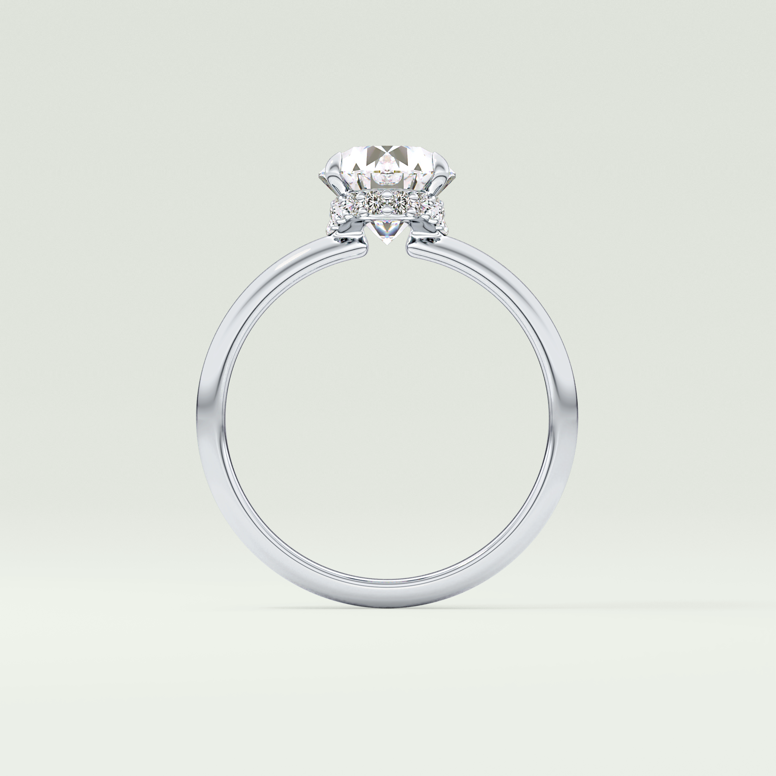 2.0 CT Oval Cut Hidden Halo Lab-Grown Diamond Engagement Ring 18