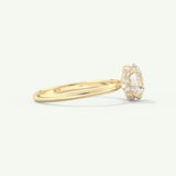 2.0 CT Round Cut Hidden Halo Moissanite Engagement Ring