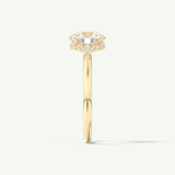 2.0 CT Round Cut Hidden Halo Moissanite Engagement Ring