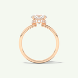 2.0 CT Round Cut Hidden Halo Moissanite Engagement Ring
