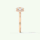 2.0 CT Round Cut Hidden Halo Moissanite Engagement Ring