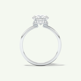 2.0 CT Round Cut Hidden Halo Moissanite Engagement Ring