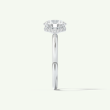 2.0 CT Round Cut Hidden Halo Moissanite Engagement Ring
