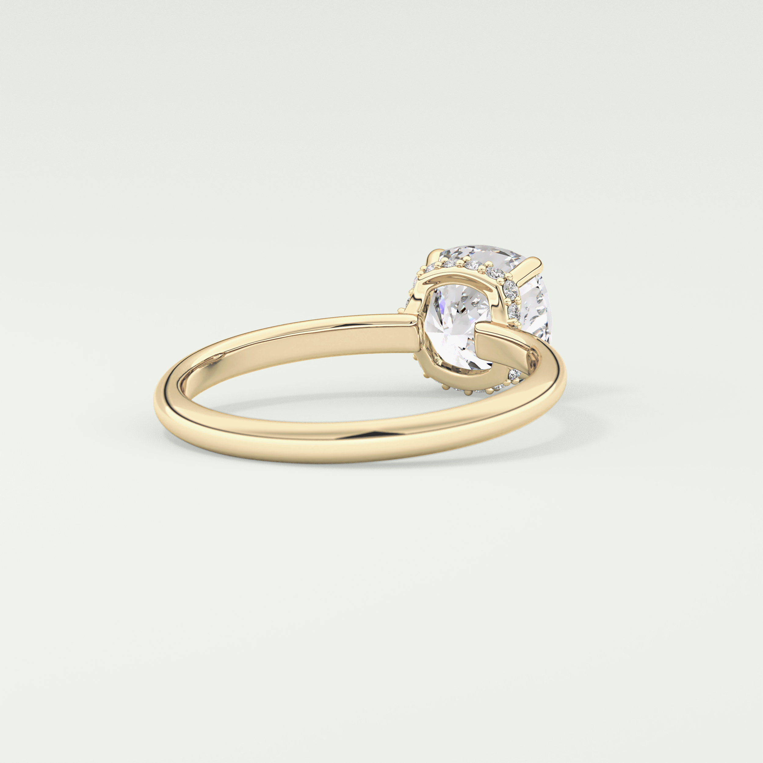2.0 CT Cushion Cut Hidden Halo Lab-Grown Diamond Engagement Ring 2