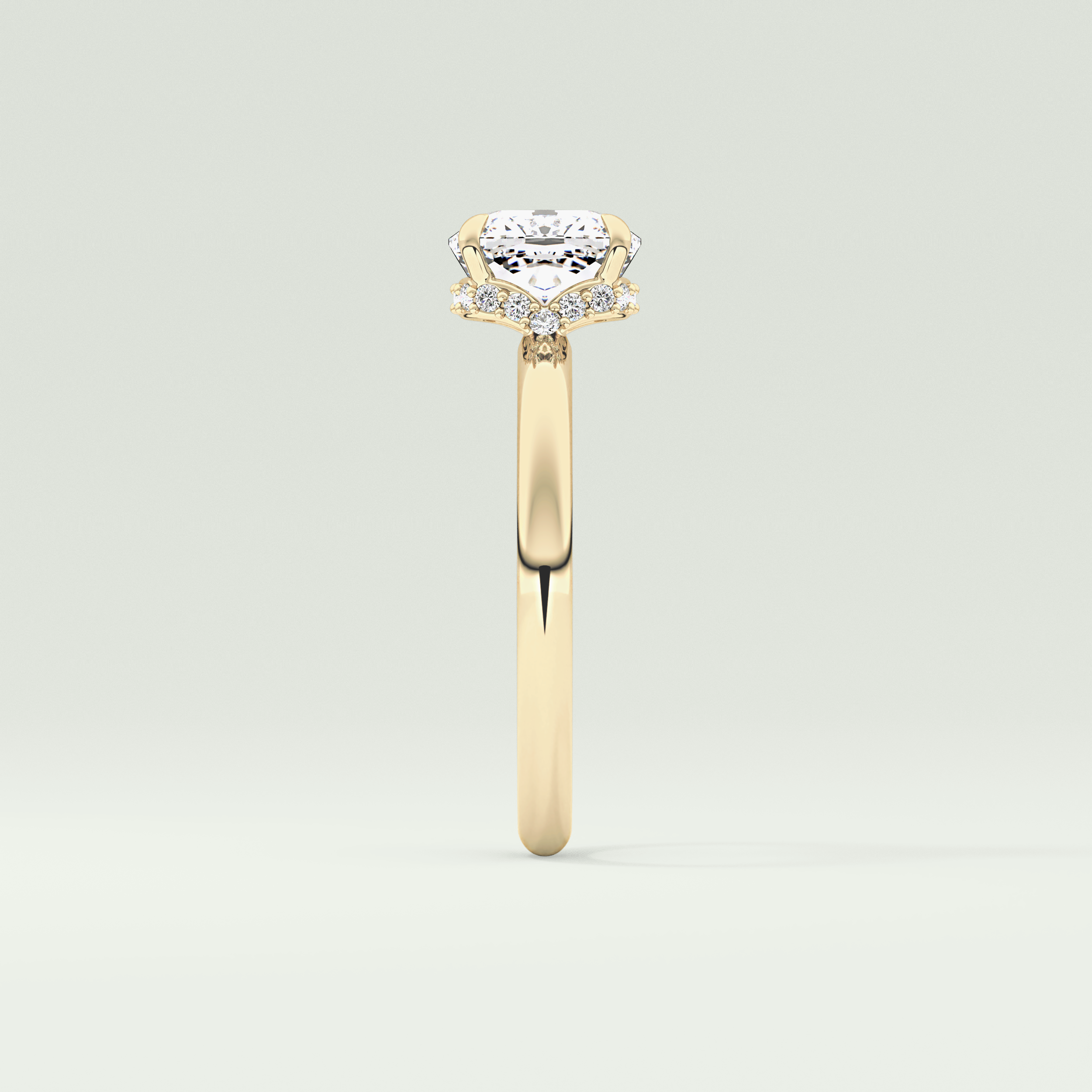 2.0 CT Cushion Cut Hidden Halo Lab-Grown Diamond Engagement Ring 4